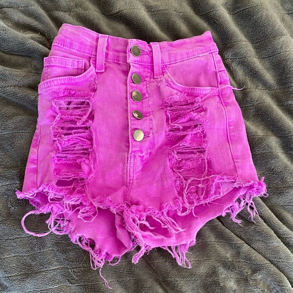 Neon high waisted shorts - Picture 1 of 3